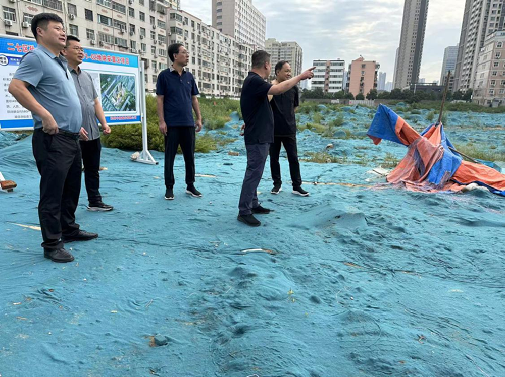 欧博abg(中国)党委委员、副总经理张岩到侯寨新镇区安置区调研项目建设工作